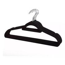 Kit 10 Unidades Cabides Slim Veludo Preto