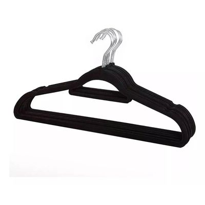 Kit 10 Unidades Cabides Slim Veludo Preto