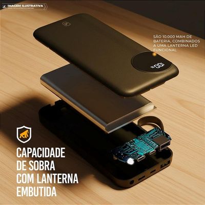 Carregador Portátil Hybrid - 10.000mAh - Gshield