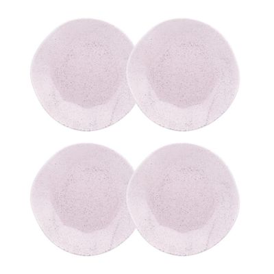 Conjunto 4 Pratos Fundo 22,5cm Ryo Pink Sand Porcelana Oxford