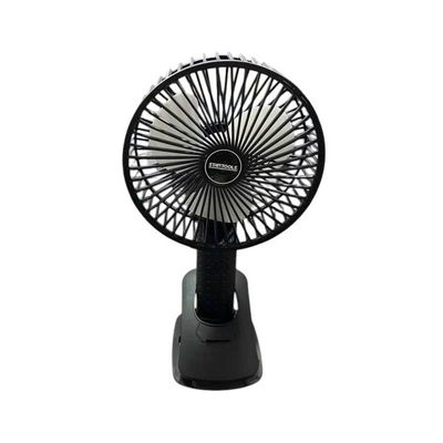 Mini Ventilador de Mesa 5w Preto Recarregável 03 Velocidades