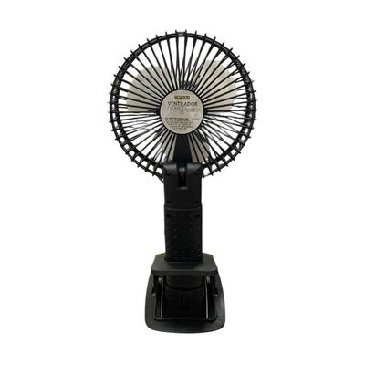 Mini Ventilador de Mesa 5w Preto Recarregável 03 Velocidades