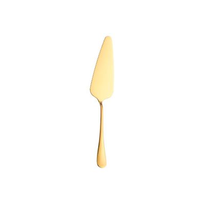 Espatula de Bolo Aço Inox Dourado Servir Sobremesas 23cm