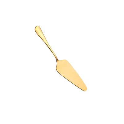 Espatula de Bolo Aço Inox Dourado Servir Sobremesas 23cm