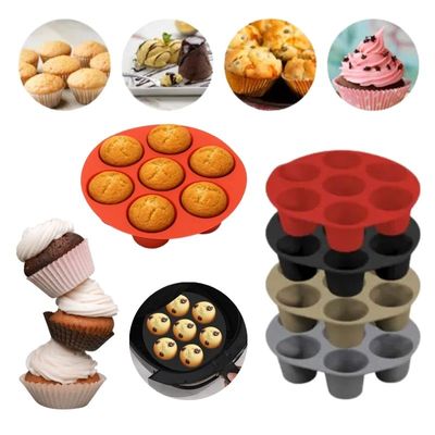 Kit 06 Forma de Cupcake Muffins Pudim Bolinho Air Fryer 21cm