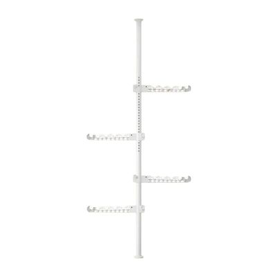Cabideiro Branco Vertical 2,1 Metros com 4 Braços Multiuso