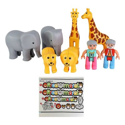 Arca de Noé Brinquedo para Montar com Bonequinhos e Animais