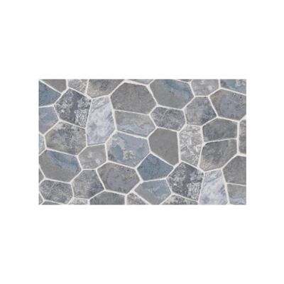 Kit 03 Papel de Parede Adesivado 45cmx05Mt PVC Pedras Cinzas