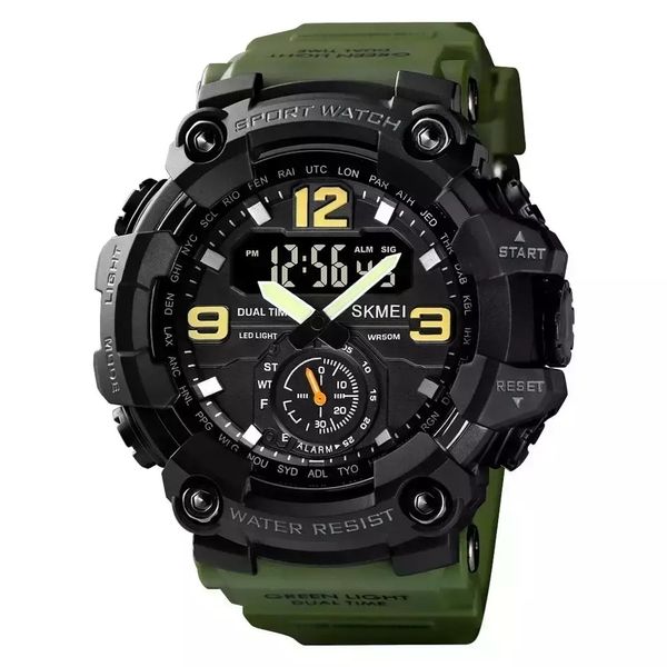 Relógio Digital Militar SKMEI 1384 A Prova d'Água Verde