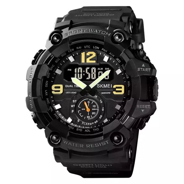 Relógio Digital Militar SKMEI 1384 A Prova d'Água Preto