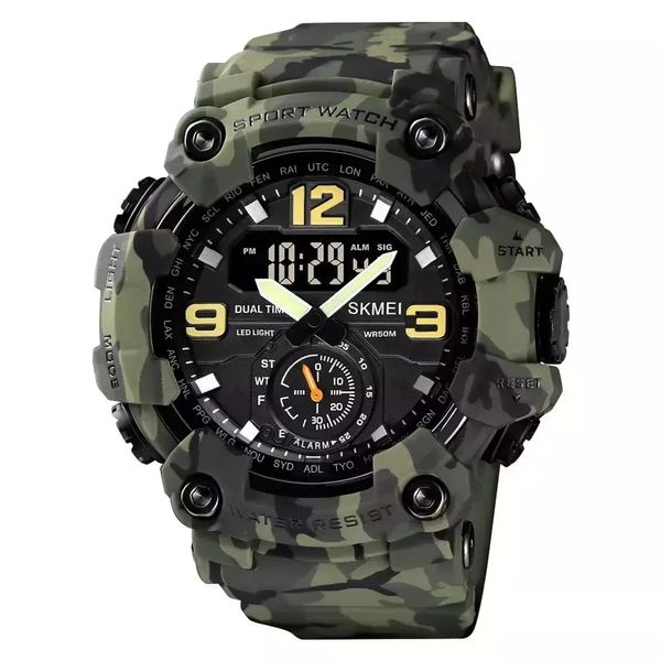 Relógio Digital Militar SKMEI 1384 A Prova d'Água Camuflado