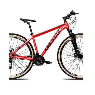 Bicicleta Aro 29 Absolute Nero 5 Câmbio Shimano 24v Acera K7 Garfo Com Trava Freio A Disco vermelho Tam: 17