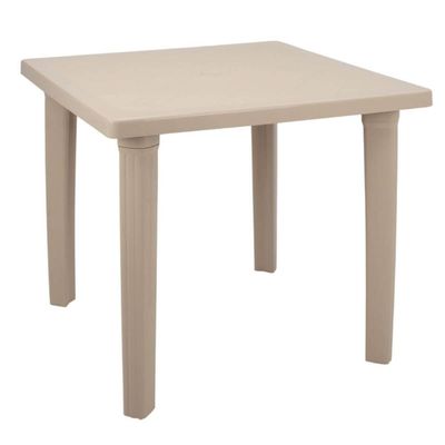 Mesa Plástica Quadrada Desmontável Areia Tramontina Sancho Jardim Quiosque Área Gourmet