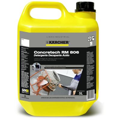 Detergente Decapante Ácido Concretech RM 806 - 5 Litros Karcher