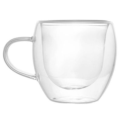 Conjunto De Xícaras Para Chá 250ml Vidro Duplo 2 Peças Modern Lyor