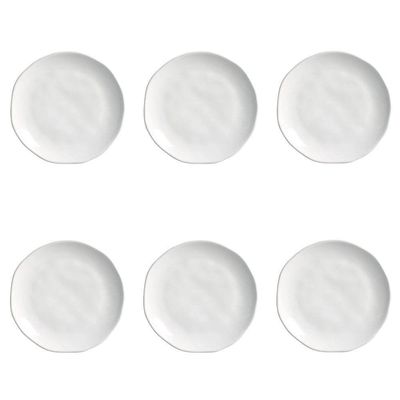Conjunto De Pratos De Sobremesa 06 Peças Orgânico New White Porto Brasil