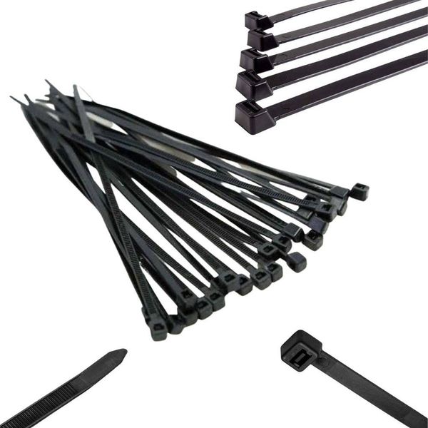 Kit 100 Cintas Plástica 20x3,6 Fita Braçadeira Cinta Herman