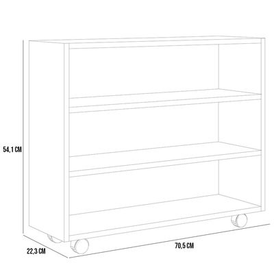 Sapateira Multiuso Organizador Com 03 Prateleiras E Rodízio Pérola L03 Branco - Lyam Decor