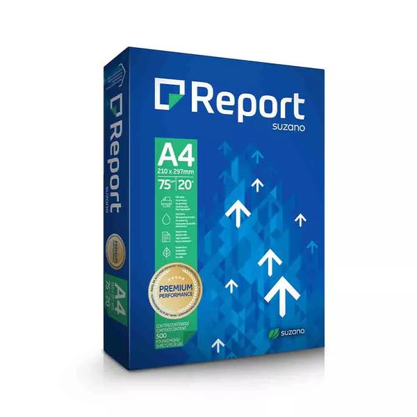 Papel Sulfite Report Multi A4 Branco 75g com 500 Folhas Papel Sulfite Report Multi A4 Branco 75g com 500 Folhas
