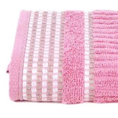Toalha Lmpeter Rosto Denver 48cm x 75cm 100% Algodão Rosa Croche