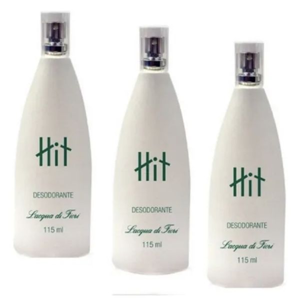 kit com 3 Desodorante Spray HIT Lacqua di Fiori 115ML (303)