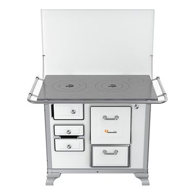 Fogão a Lenha N1 com Gabinete Petrycoski com Tampa SD Branco