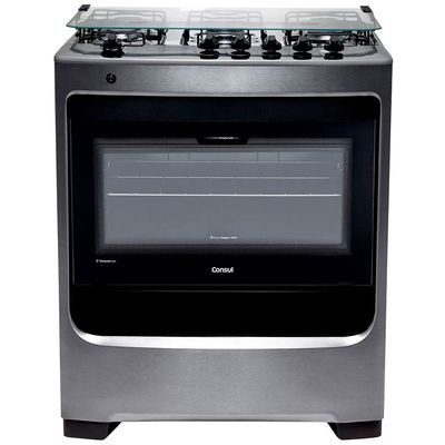 Fogão a Gás de Piso Consul 5 Bocas Mesa em Aço Inox  CFS5NAR Inox / Bivolt