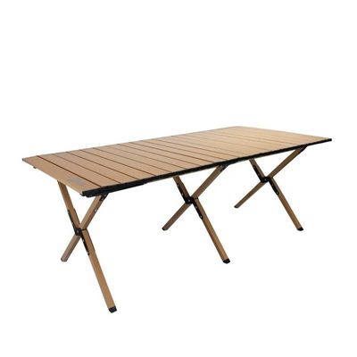 Mesa Dobrável Bege 120cm Camping Piquenique Sítio Casa Campo