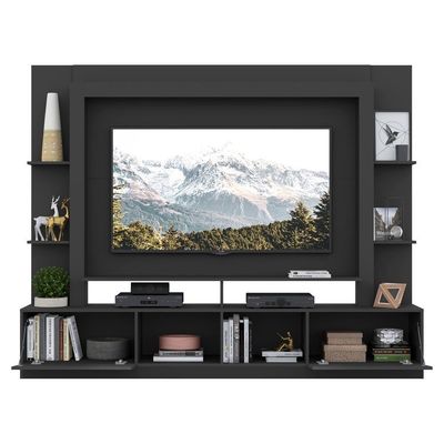 Estante Tv 65" E 2 Portas Oslo Multimóveis V3395 Preta Preto