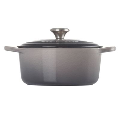KIT LE CREUSET 2 PANELAS REDONDAS 20 E 24CM GRELHA QUADRADA 26CM EM FERRO ESMALTADO CINZA FLINT