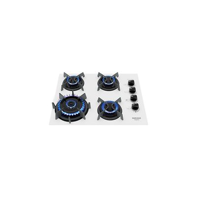 Cooktop 4 Bocas Mesa de Vidro e Tripla Chama Itaplus Branco / Bivolt