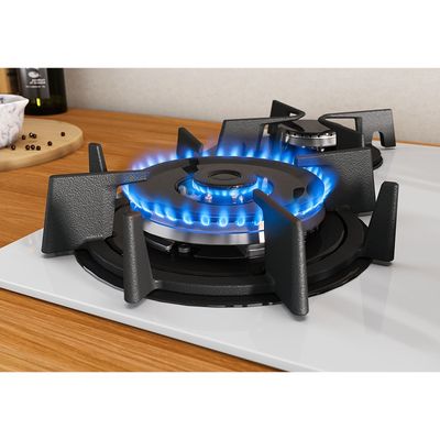 Cooktop 4 Bocas Mesa de Vidro e Tripla Chama Itaplus Branco / Bivolt