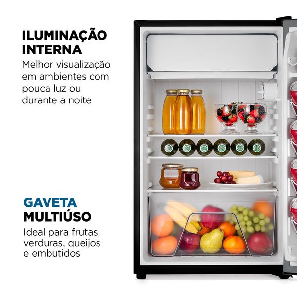 Frigobar Mondial 120 Litros Porta Reversível Preto FGB-01-B120 220V