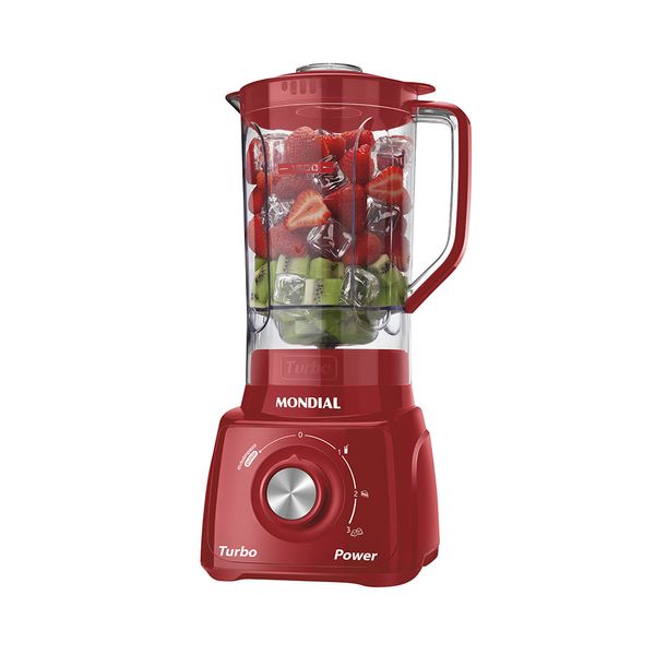 Liquidificador Mondial Turbo Power L-99 FR Vermelho - 127V Liquidificador Mondial Turbo Power L-99 FR Vermelho - 127V