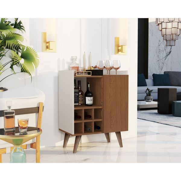 Aparador com adega Moon cor Off White / Freijo - Comprar Moveis Em Casa