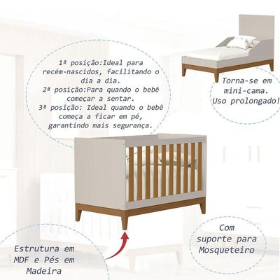 Berco Americano Para Quarto Flip Areia Fosco Com Savana
