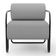 Kit 02 Poltronas Decorativas Orgânica Living Miska Linho Cinza - Desk Design