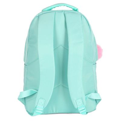 Mochila Costas 18 Barbie Turquesa Com Pompom Luxcel