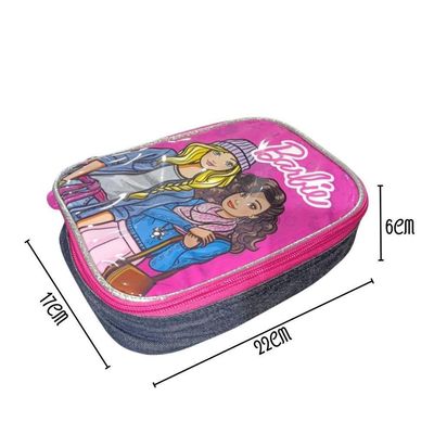 Kit Mochila De Rodinhas Escolar Lancheira E Estojo Barbie