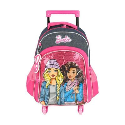 Kit Mochila De Rodinhas Escolar Lancheira E Estojo Barbie