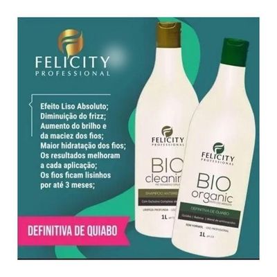Kit Definitiva Bio Organic Felicity + Shampoo Bio Cleaning 2 X 1L