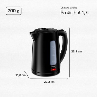Chaleira Elétrica Pratic Hot 1,7l Mondial- Ce-17 Chaleira Eletrica Ce-17 220v/60hz