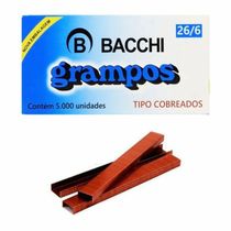 Grampo 26/6 - C/ 5.000 Unidades Cobreado