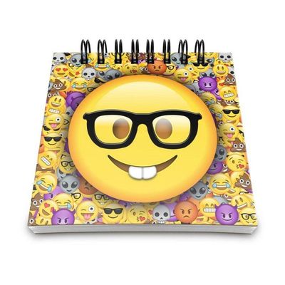 Bloco De Anotações Emoticon - Emoji Nerd Geek