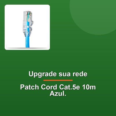 Patch Cord Cat.5e 10m Azul