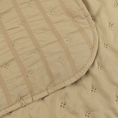 Cobre Leito Queen Plissê Seersucker e Matelado Ultrassônico 03 Peças 100% Poliéster - Mel