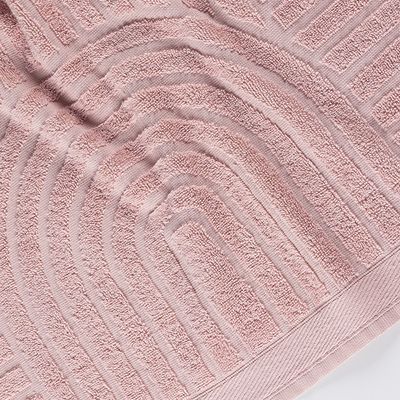 Toalha de Rosto Dunna Fio Penteado Relevo Dunas 01 Peça 100% Algodão - Nuvem Rosa