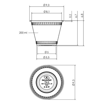 Copo para Doce 250ml 400un G677 Galvanotek