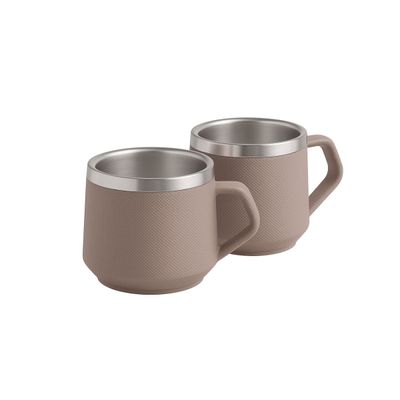 Kit 2 Xícaras para Café Tramontina em Aço Inox Cinza 80 ml