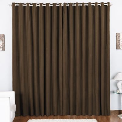 Cortina Tóquio Varão Simples Tecido Oxford 3,00m x 2,80m Janela Quarto Sala - Marrom